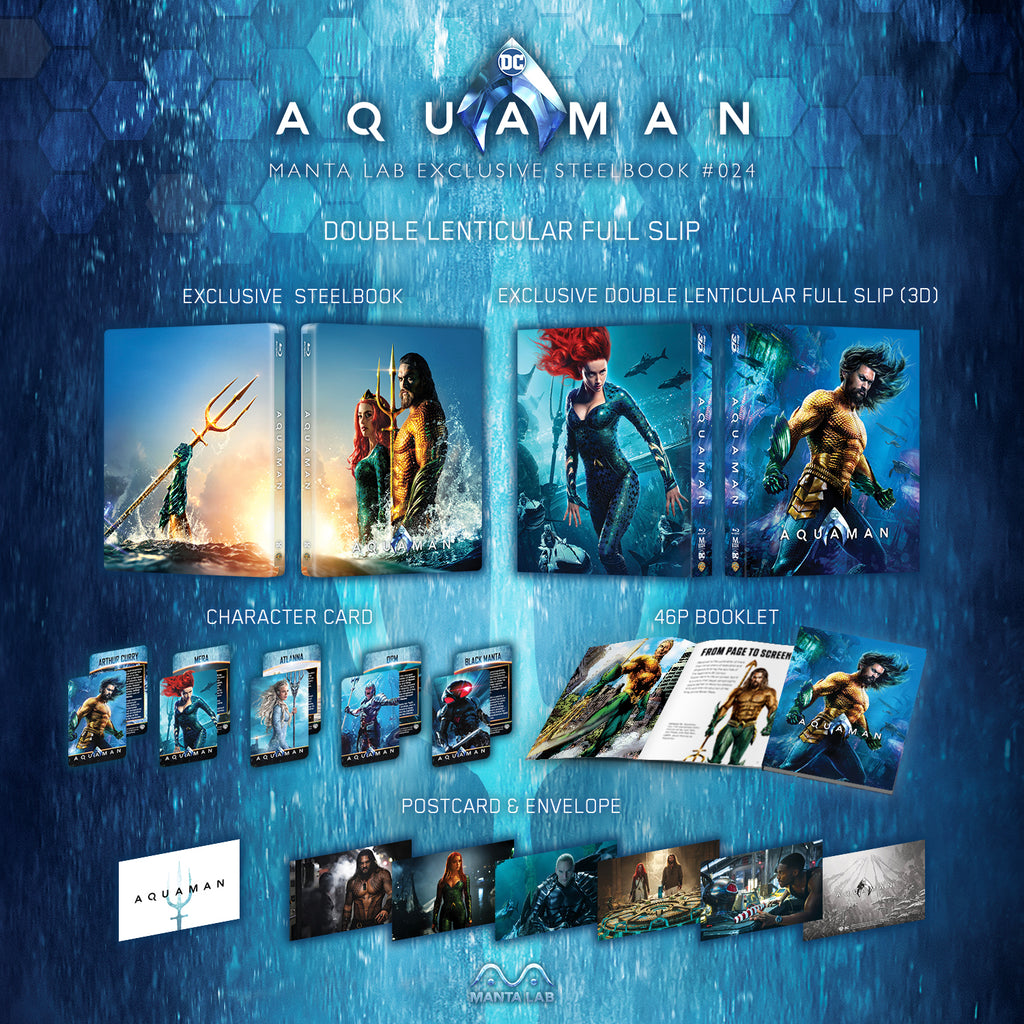 [ME#24] Aquaman Steelbook (Double Lenticular Full Slip)(2D+3D)