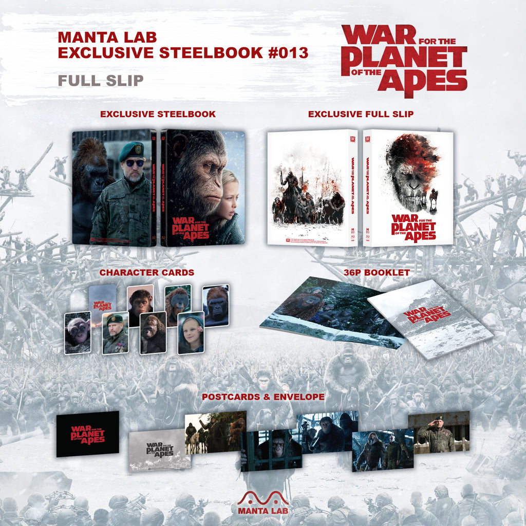 [ME#13] War For The Planet of The Apes Steelbook (Full Slip)(2D+4KUHD)