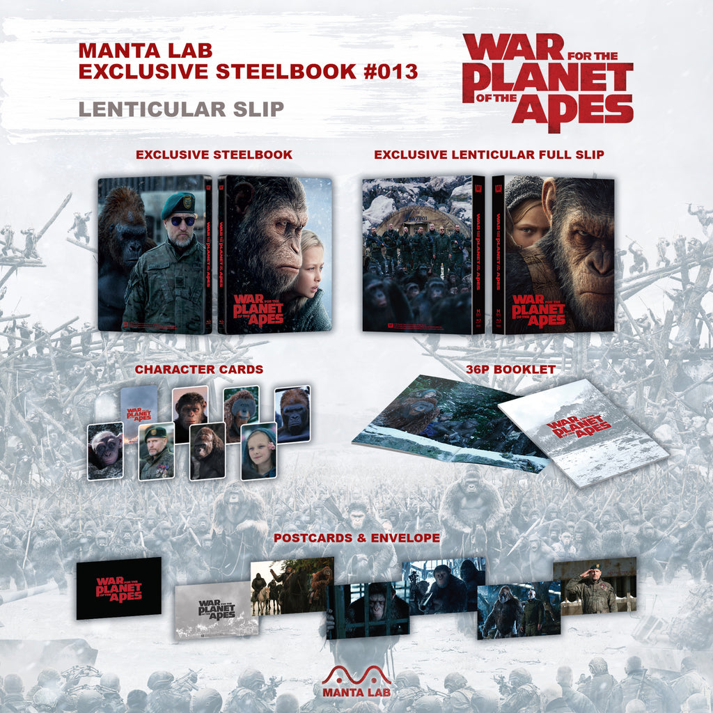 [ME#13] War For The Planet of The Apes Steelbook (Lenticular Full Slip)(2D+3D)