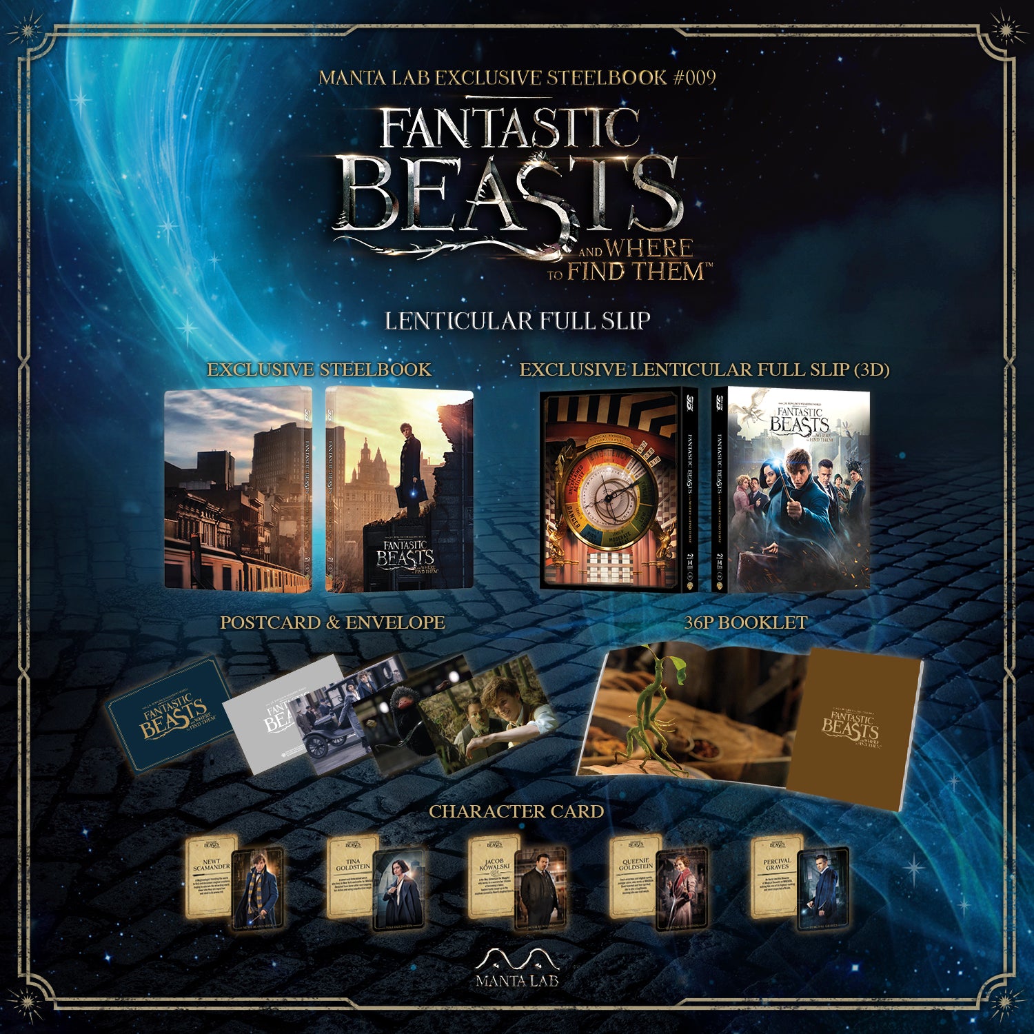 ME#9] Fantastic Beast Steelbook (Lenticular Full Slip)(2D+3D