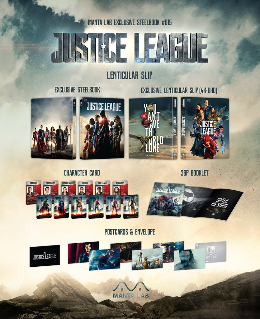 [ME#15] Justice League Steelbook (Lenticular Full Slip)(2D+4KUHD)