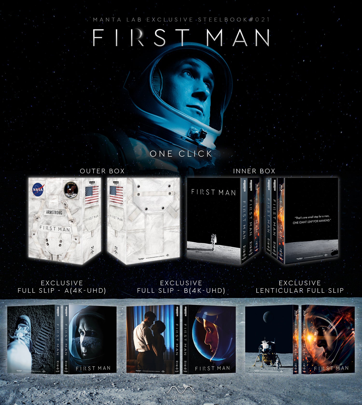 [ME#21] First Man Steelbook (One Click)