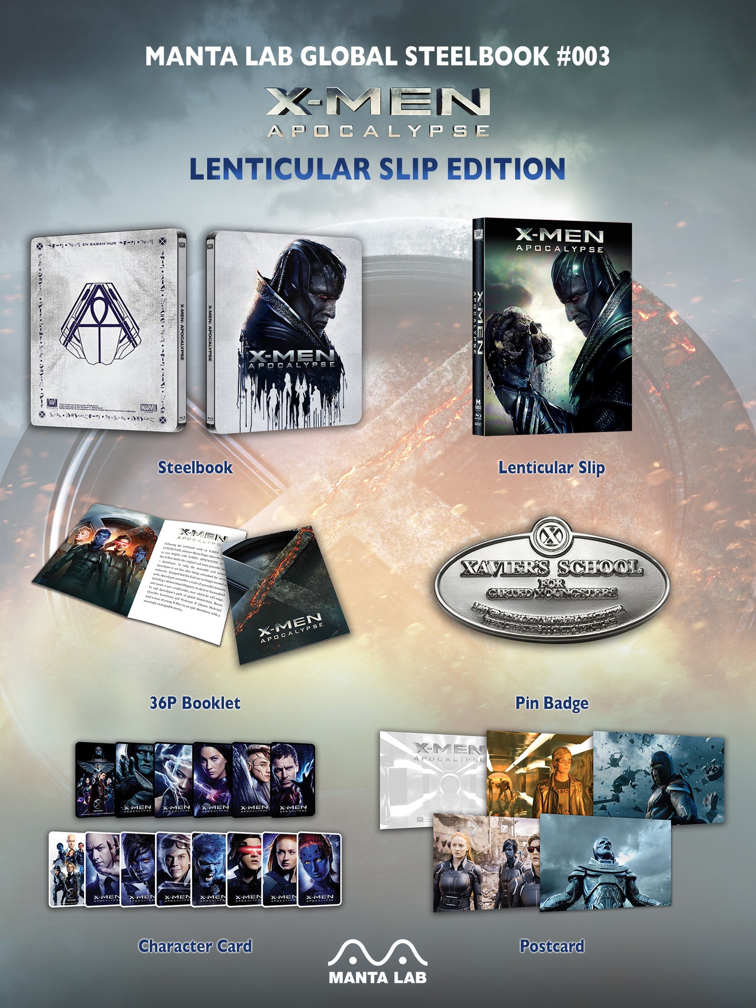 MG#3] X-MEN: APOCALYPSE STEELBOOK (ONE CLICK) Manta Lab